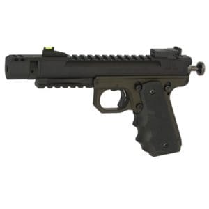 VOLQUARTSEN - SCORPION, .22 LR 1911 STYLE OD GREEN, HOGUE, 4.5 ", COMPENSATOR