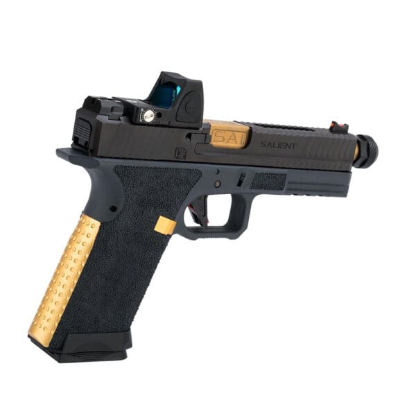 EMG Salient Arms International BLU Airsoft Training Weapon with CNC MicroDot Cut Slide and Laser Stippled G&P Frame