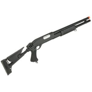 CYMA Standard Full Metal M870 3-Round Burst Multi-Shot Shell Loading Airsoft Shotgun