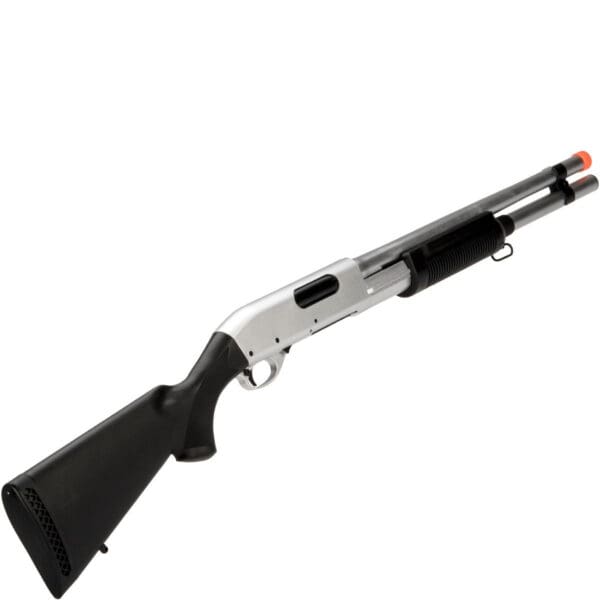 CYMA M870 Airsoft Shotgun - 3-Round Burst Spring Powered With Shell Loading System