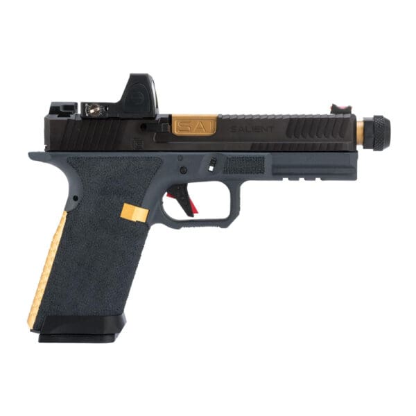 EMG Salient Arms International BLU Airsoft Training Weapon with CNC MicroDot Cut Slide and Laser Stippled G&P Frame