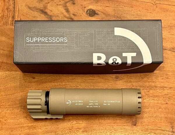 B&T TP9 MP9 RBS Suppressor Coyote Tan 9mm SD-123304-CT-US