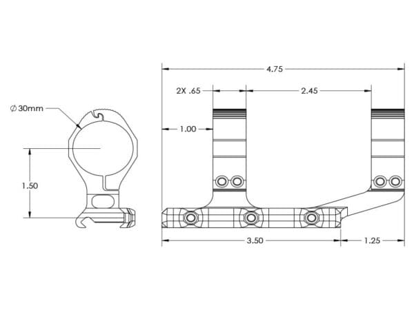 Aero Precision Extended Ultralight AR-15 Scope Mount - Image 3